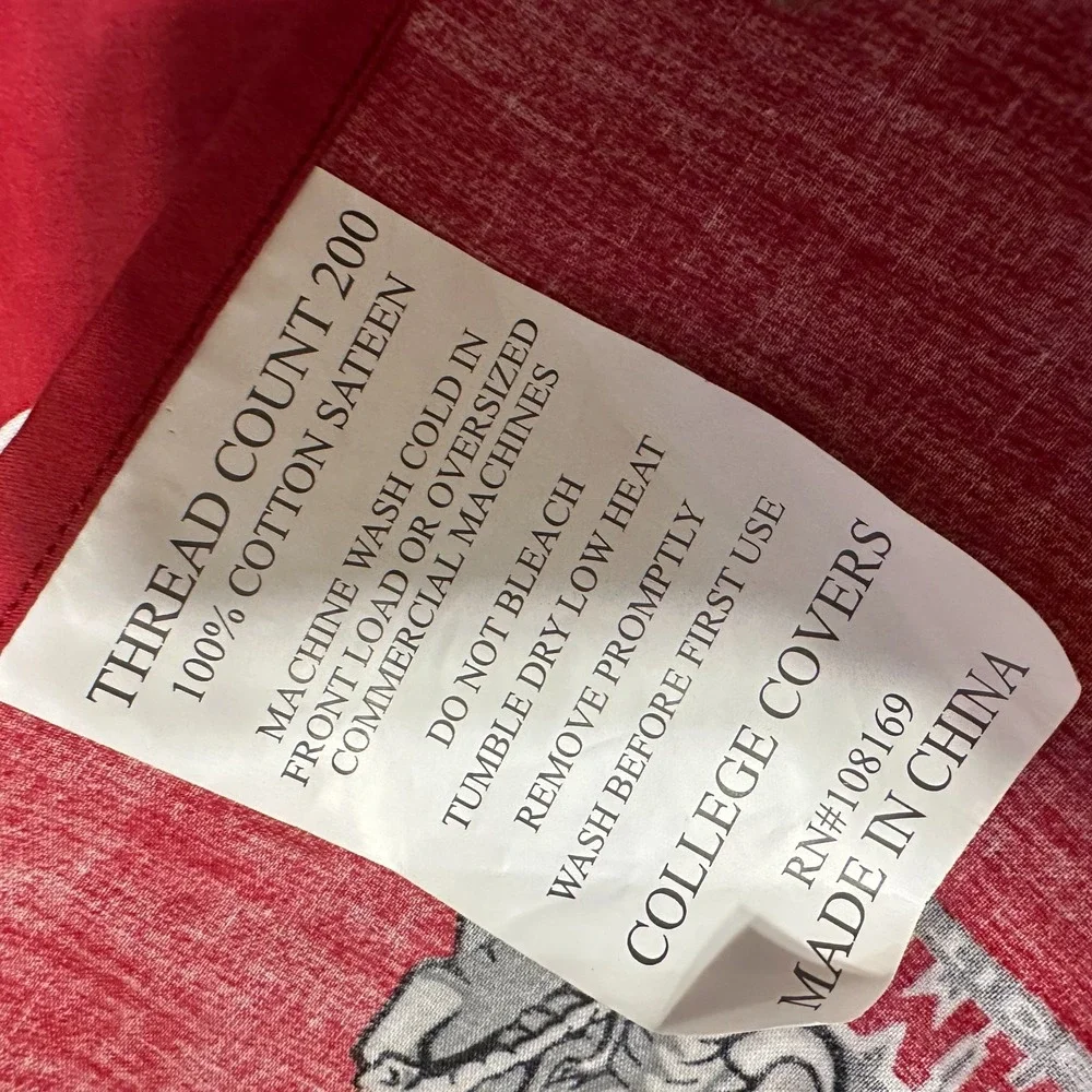 Alabama Crimson Tide College Covers Red Cotton Sateen Window Curtain Panel 42x83